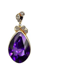 Handmade 925 Sterling Silver Gold-Plated Blue Amethyst Drop Earrings High Quality <b>Fashion</b> <b>Jewelry</b> for Women - Product Image 1
