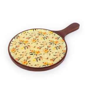 Plateau à pizza en bois de qualité supérieure, fait main, rustique, pour servir pizza et pain, à prix avantageux - Product Image 6