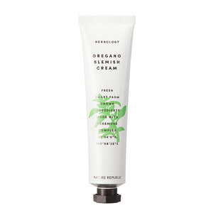 Crème anti-imperfections à l'origan Nature Republic Herbology, emballage en tube, traitement pour peaux grasses sujettes à l'acné - Product Image 1