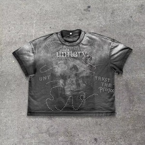 เสื้อยืดผู้ชายคอกลมแขนสั้นพิมพ์ลายแฟชั่นสุดฮิต รับสกรีนโลโก้ ผ้าหนา - Product Image 2