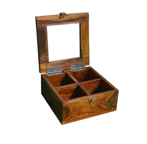 Boîte à fruits secs en bois la plus demandée, avec compartiments séparés et couvercle, design artisanal de qualité supérieure pour le rangement en cuisine - Product Image 2