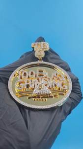 Colgante HipHop de Diamante Moissanite VVS, Plata 925, con Incrustaciones de Diamantes, Personalizado con Nombre o Inicial, Colgante Circular con Letra Inicial para Regalo - Product Image 4