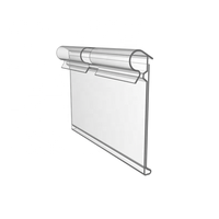 Support de prix en PVC Meethope pour bande de données, support d'étiquette en plastique à crochet en T, compatible avec les fils et paniers de diamètre maximal 5,5 mm