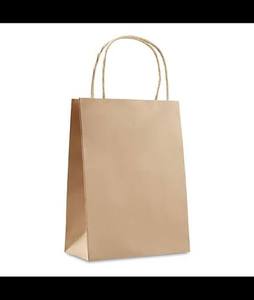 Bolsa de Papel Kraft de Bambú con Asas Retorcidas, Impresión Flexográfica, Ecológica, Biodegradable, Duradera, Termosellable TD 12 para Comestibles - Product Image 4