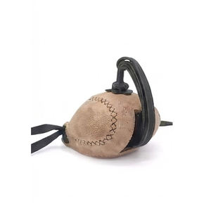 Cagoule de Falconerie en Cuir Carbone OEM avec Détail de Couture Noire, Équipement de Chasse, Utilisation Extérieure Toutes Saisons, Taille Unique, Portable - Product Image 1