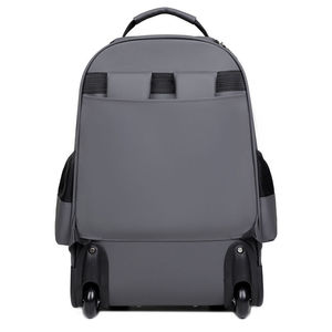 Sac à dos trolley unisexe durable grande capacité avec roulettes, USB, étanche, en tissu Oxford, pour voyage et affaires, avec fermeture éclair et logo personnalisé - Product Image 4