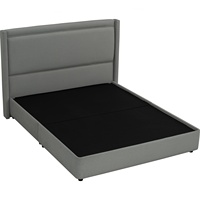 NESTHOUZ Cadre de lit plateforme moderne Queen Size avec tête de lit rembourrée et revêtement en tissu, non pliable