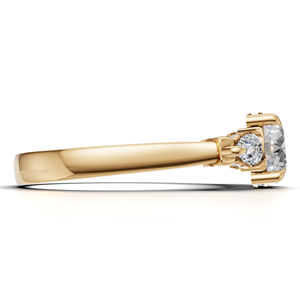 Anillo de Lujo de Oro Amarillo/Blanco y Oro Rosa de 18K con Tres Diamantes Cultivados en Laboratorio - Product Image 2
