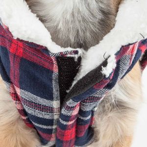 Cappotto Classico Imbottito a Quadri per Cani, Giacca Impermeabile per Animali Domestici - Product Image 6