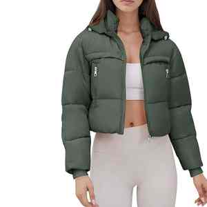 Veste courte d'hiver pour femme, matelassée, coupe-vent, chaude, respirante, doudoune tendance pour l'extérieur - Product Image 1