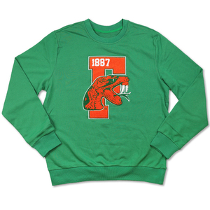 เสื้อสเวตเชิ้ตยูนิเซ็กซ์คุณภาพสูง ผลิตจากโพลีเอสเตอร์/คอตตอน ปักโลโก้ด้วยไหมเชนีลแบบกำหนดเอง ทรงโอเวอร์ไซส์ สไตล์มหาวิทยาลัย ลายปักแบบแอพพลิเคชั่น สำหรับฤดูใบไม้ร่วง - Product Image 1