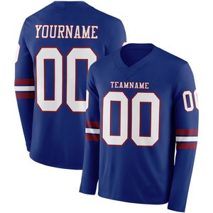 Jersey de Fútbol Personalizable OEM de Manga Larga con Cuello en V, en Spandex/Poliéster, con Diseño Transpirable de Tela de Malla para Todas las Temporadas - Product Image 1