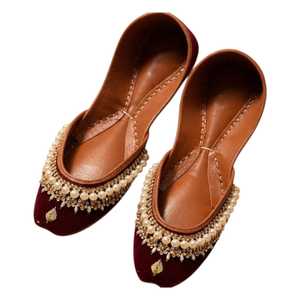 Wholesale Ladies Khussa Traditional Pumps Handmade Pakistani Flats Elegant Embroidered Wedding Ethnic Shoes Factory Supply - Product Image 1