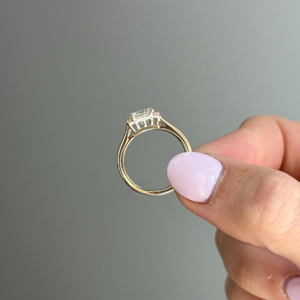 Anillo de Compromiso con Diamante Corte Princesa, Chapado en Oro de 14K, Certificado IGI, Joyería Clásica de Lujo para Mujer - Product Image 4