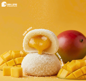 Mochi à la mangue DAI LONG avec garniture à la crème de fruits et coulis de noix de coco pour le petit-déjeuner, les collations de l'après-midi et les fêtes - Product Image 2