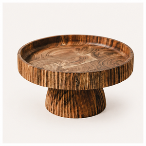 Soporte de Madera Artesanal para Tartas, Elegante Pedestal Redondo de Madera para Postres, para Bodas, Cumpleaños y Fiestas, Exhibidor Rústico de Madera para Tartas - Product Image 3