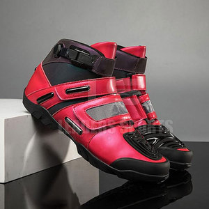 Chaussures de moto en cuir imperméables pour hommes - Option de logo personnalisé Utilisation toutes saisons - Product Image 4