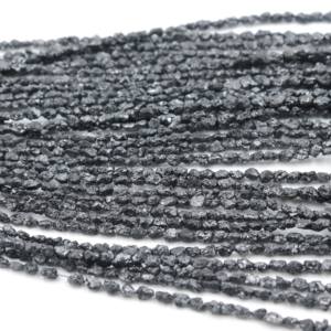 Cuentas de Diamante Negro en Forma de Pepitas, Cuentas de Diamante Natural, Cuentas de Diamante Negro Natural en Bruto, Pepitas de Diamante de 2-4 mm - Product Image 1