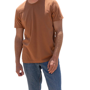 T-shirt pour homme en coton 100% brodé de qualité supérieure, 230g, couleur orange brûlé, confortable, décontracté, streetwear, tee-shirt doux et respirant - Product Image 5