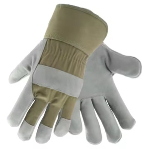 Gants industriels en cuir de vachette pleine fleur résistants à l'abrasion, conception canadienne robuste pour la manutention professionnelle - Product Image 2