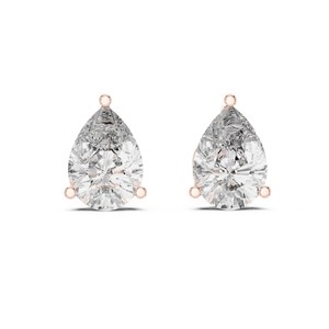 Pendientes de Diamantes Cultivados en Laboratorio con Corte de Pera, 1 CT, 2 CT, 3 CT, Solitario, Forma de Lágrima, Oro Sólido de 18K, 14K, 10K, Plata 925, para Mujer - Product Image 5