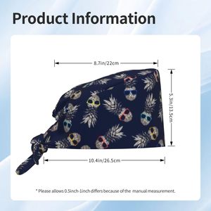 Adjustable Unisex Surgical <b>Scrub</b> <b>Cap</b> Doctors Nurses Comfortable Bouffant Hat Button Closure Breathable Quick Hospital Uniform - Product Image 2