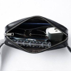 Bolso de Cintura de Cuero Genuino Negro para Hombre, con Cierre de Cremallera, Multifuncional, Tipo Bandolera y Correa Ajustable - Product Image 5