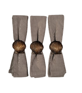 Décorations de table modernes, anneaux de serviette en coquillage métallique doré, porte-serviettes vintage, anneaux de serviette pour salle à manger, hôtels, restaurants, mariages - Product Image 1