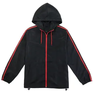 100% Polyester Waterproof Rain Jacket with Hooded Bib Pants Black red Raincoat Wholesale Rain Suit for Fishing Golf Equipment