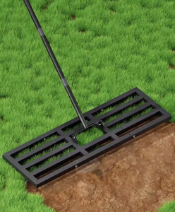 Râteau Niveleur de Pelouse Robuste à Fixation Rapide, Poignée en U, Acier Thermolaqué, Outil de Nivellement de Jardin OEM - Product Image 5