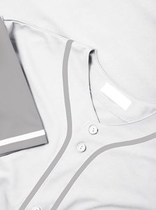 Adult Size Printed Short Sleeve Baseball Jersey Breathable 100% Polyester Fabric <b>V</b>-<b>neck</b> <b>T</b>-Strap Design for Team Training Wear - Product Image 2