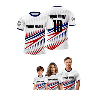 ชุดกีฬาวินเทจคุณภาพดีราคาถูก เสื้อเจอร์ซีย์แบบสั้นสั่งทำได้ ชุดทีมเบสบอล บาสเก็ตบอล ฟุตบอล ฮิญาบสำหรับผู้ชาย - Product Image 5