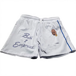 Pantalones cortos con pedrería para mujer, pantalones cortos elásticos con aberturas, pantalones cortos de moda para niñas, pantalones cortos por encima de la rodilla - Product Image 1
