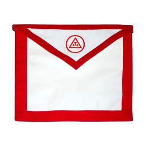 Delantal Masónico de Excelente Calidad, Delantal de Capítulo de Terciopelo Rojo Bordado con Diseño Personalizado, Delantal Masónico de Cuero del Arco Real - Product Image 1