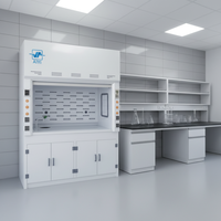 Hotte à fumées canalisée en polypropylène pour laboratoire scolaire de 1800 mm
