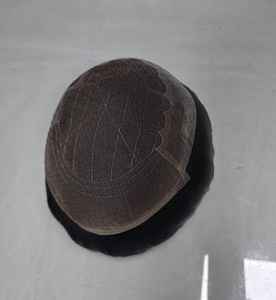 Toupee de Cabello Humano 100% con Frente de Encaje Modelo Q6 para Hombre, Cabello Remy Indio, Diseño Central/Medio, Taz Hair BD - Product Image 5