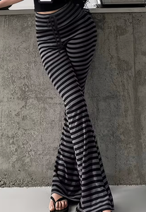 Hardhoodi Interination Women Sporty High Waist Print <b>Flare</b> <b>Leggings</b> Elastic High Waist Full Length Yoga Workout Trousers Pockets - Product Image 6