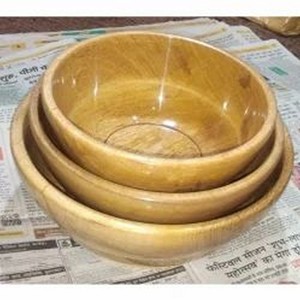 Hand Made <b>Disposable</b> Mango Acacia Wood Handicraft Salad Serving Bowls Modern Design Party <b>Tableware</b> HANDICRAFT HUB Uttar Pradesh - Product Image 6