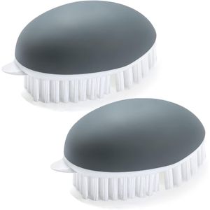 Set di 2 Spazzole per Patate Antiscivolo con Setole Rigide Flessibili e Punti per Rimuovere la Buccia, Utensili per Frutta e Verdura - Product Image 1