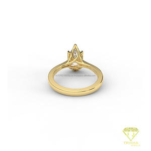 Anillo de Compromiso Solitario con Diamante Moissanite Corte Pera en Plata 925, Estilo Vintage de Seis Puntas, Certificado IGI, Anillo de Promesa para Mujer - Product Image 2