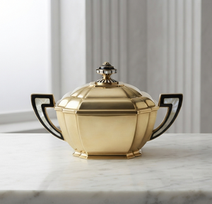 Sopera de Metal de Diseño Elegante, Vajilla de Acero Inoxidable, Sopera de Metal Chapada en Oro para Uso en el Hogar y la Cocina - Product Image 1