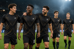 Ensemble de maillots de football X Men à manches courtes, col rond, imprimé géométrique, polyester, séchage rapide, respirant, pour toutes les saisons, vêtements de sport OEM/ODM - Product Image 5