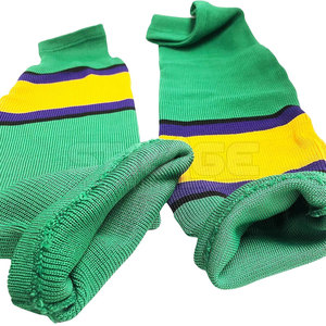 Chaussettes de hockey sur glace personnalisées pour l'hiver, en tissu extensible durable, écologiques, séchage rapide, couleurs d'équipe, motifs personnalisés, hauteur genou, maintien sécurisé - Product Image 4