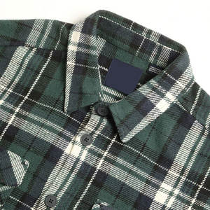 Chemise en flanelle sur mesure de haute qualité pour hommes, chemise décontractée à manches longues, chemise à carreaux surdimensionnée, vente en gros OEM - Product Image 6
