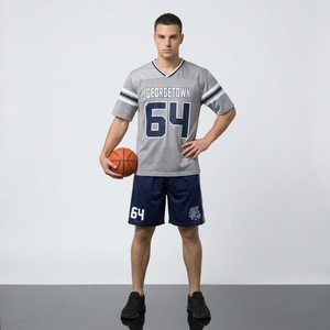 Georgetown Lacrosse Jersey and <b>Shorts</b> Set Number 64 Sublimation Print Adult Men's Breathable Polyester Uniform - Product Image 6