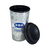 Gobelet en plastique IML jetable écologique et durable, changeant de couleur, 480 ml, logo imprimé, gobelets à café personnalisés en plastique PP