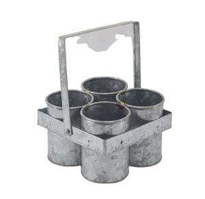 Nouveau pot et jardinière galvanisés 2026 avec poignée, nouveau design, pot à plantes en métal pour la décoration de jardin, nouveau pot à fleurs en métal - Product Image 1