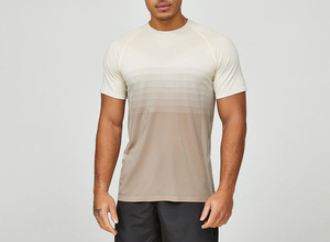 T-shirt à manches courtes pour homme, séchage rapide, coupe ample, col rond, jersey sportif en polyester, 220 grammes, imprimé - Product Image 2