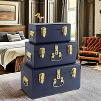 Coffre en métal de luxe élégant marque stockage frais coffre en métal de luxe utilisation pour la maison ferme maison salon voyage chambre lit