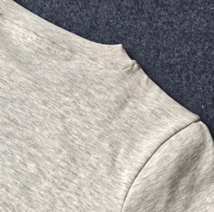 T-shirt à manches courtes col rond gris clair pour femme, 100% coton jersey, coupe classique, couleur unie, style décontracté, toutes saisons - Product Image 5